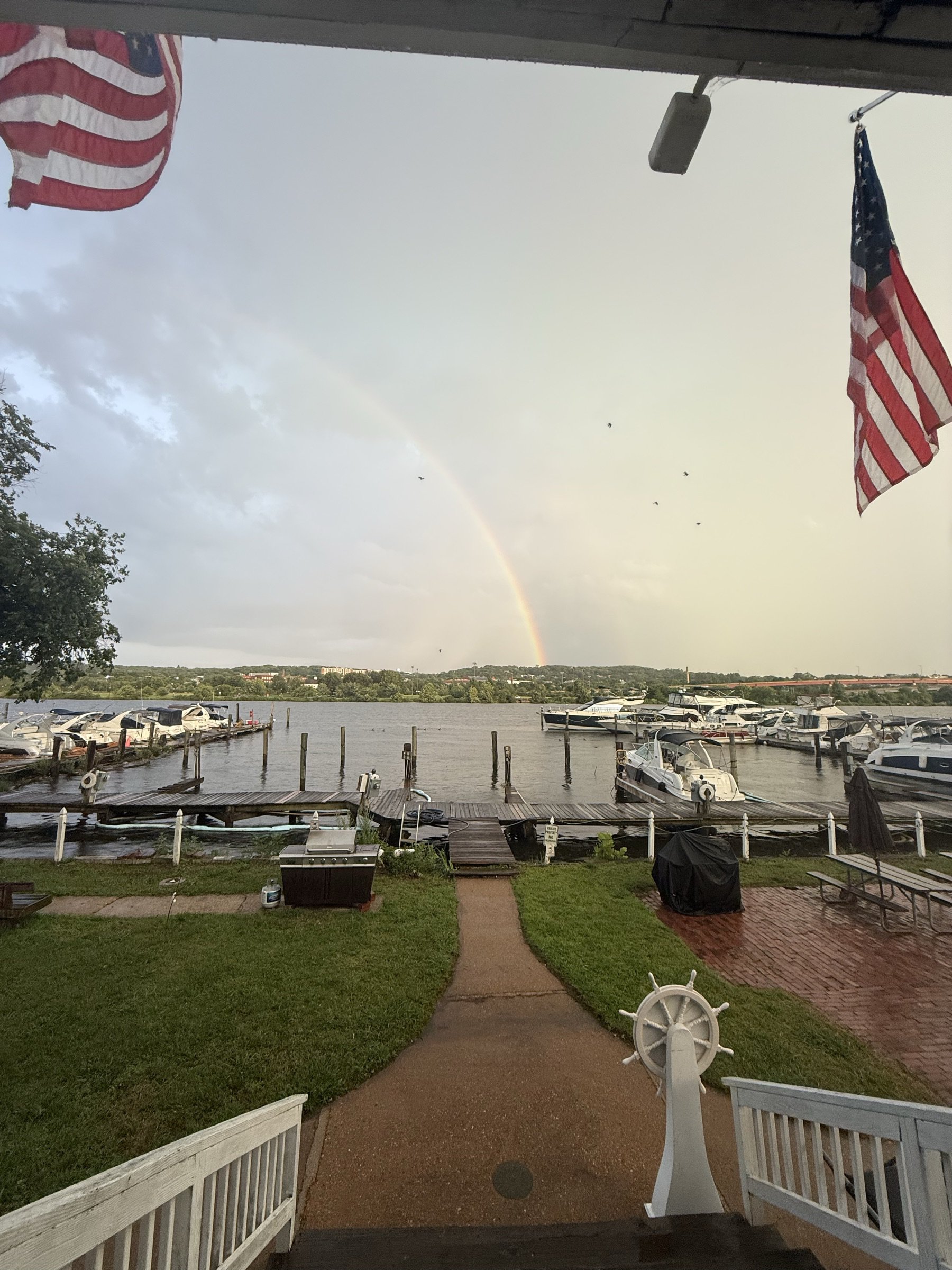 Double rainbow over the club