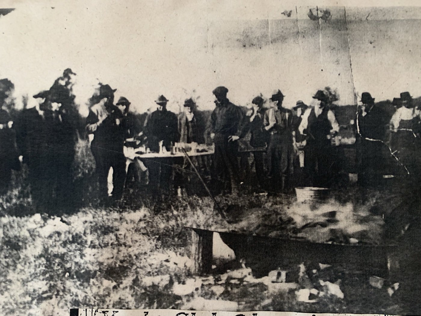 Members at an oyster roast in the club’s early days.