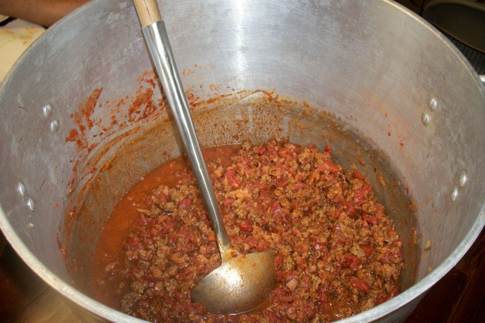 The pot at the club’s chili fest, 2011