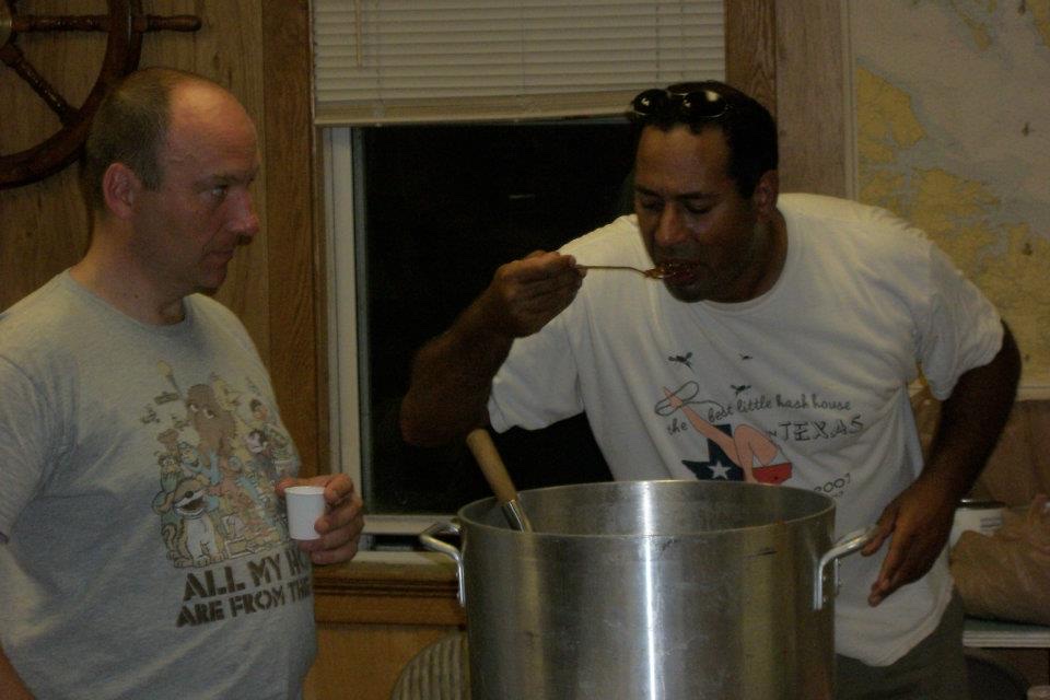 Tasting duty at the chili fest