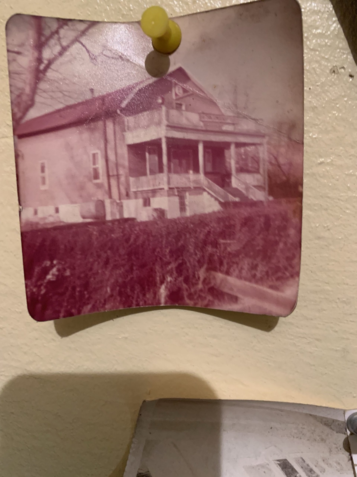 A faded snapshot of the clubhouse, pinned up inside the club